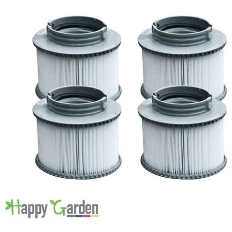 (Blanc)Lot de 4 cartouches filtrantes à baïonnette pour spa gonflable Blanc