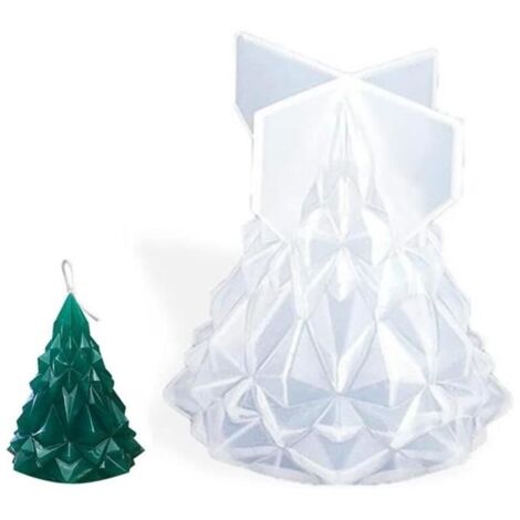 (blanc)Moule à bougie - Noël - Silicone - 6x4cm - Idéal pour décorations et cadeaux faits main