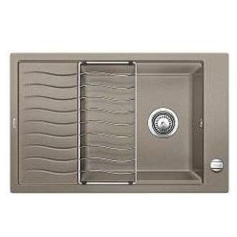 Blanco 1518743 Serie Elon Xl 6 S Lavello Tartufo da Incasso Sopratop Gocciolatoio Reversibile 1 Vasca  78x50cm