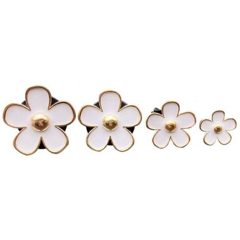 (blanco, 1.8 / 2.3 / 3 / 3.3 cm) Margarita, ACTOYS 8 Clips de Ventilación de Aire con Flores de Margarita, Accesorios para Interior de Auto para Mujer, Desprende una Agradable Fragancia