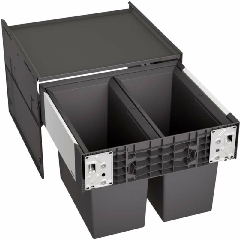 Select - Poubelle encastrable, divisée, volume de 38 l 526201 - Blanco