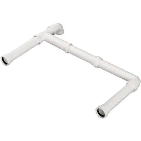 Blanco Accessoires - Ablaufanschluss für 2 Spülbecken, Weiß 225088