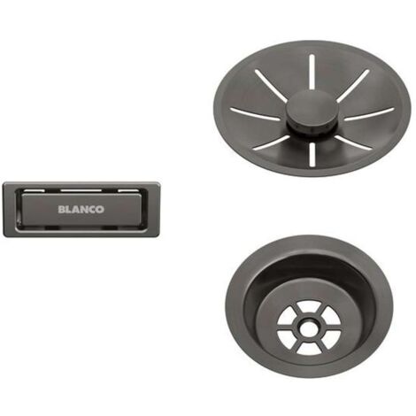 Blanco Accessoires - Ablaufgarnitur InFino, dunkler Stahl 206900