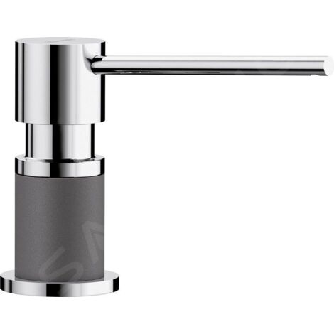 Blanco Accessoires - Distributeur de savon Lato, gris rocher / chrome 525817