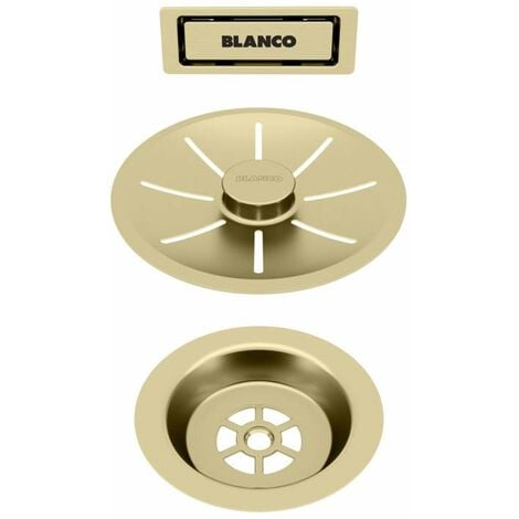 Blanco Accessoires - Garniture de vidage C-overflow, pour évier simple, doré 203476