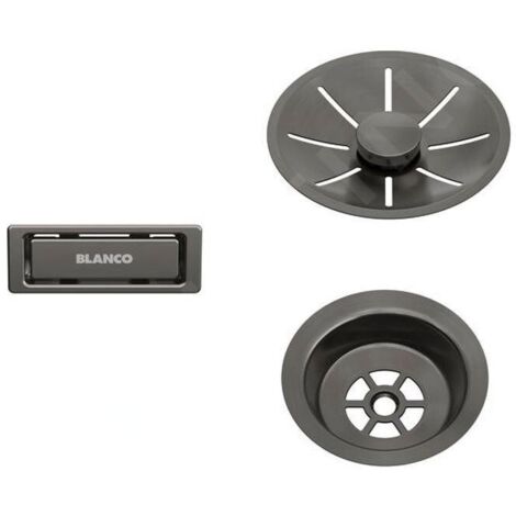 Blanco Accessoires - Kit de vidage InFino, acier foncé 206900