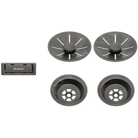 Blanco Accessoires - Kit de vidage InFino, acier foncé 206901