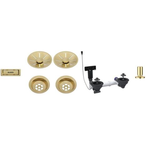 Blanco Accessoires - Kit de vidage InFino, avec commande excentrique, or 207443