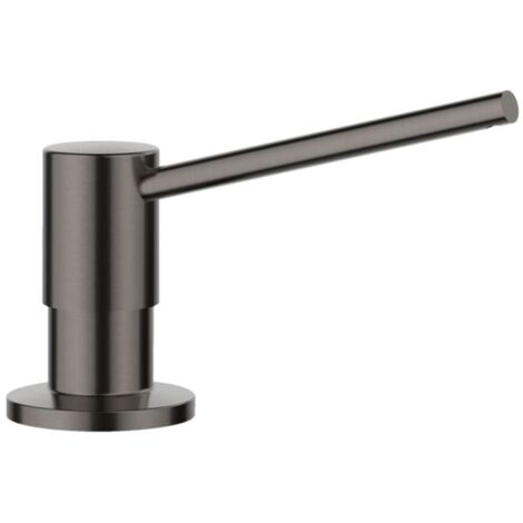 Blanco Accessori - Dispenser di detersivo Torre, 300 ml, acciaio scuro 527744
