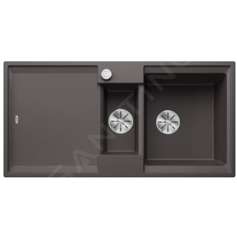 Blanco Adira - Évier en silgranit, 100x50 mm, avec commande excentrique et accessoires, InFino, gris rocher 527603