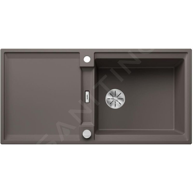 Blanco - Adira - Évier en silgranit, 10x5 cm, avec commande excentrique et accessoires, InFino, gris volcan 527620