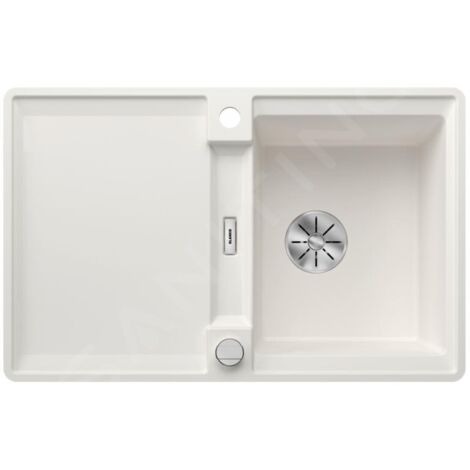 Blanco Adira - Évier en silgranit, 77x49 mm, avec commande excentrique et accessoires, InFino, blanc 527597