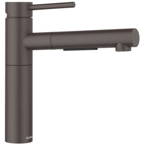 Blanco Alta II - Miscelatore da lavello con doccetta estraibile, grigio roccia 527547