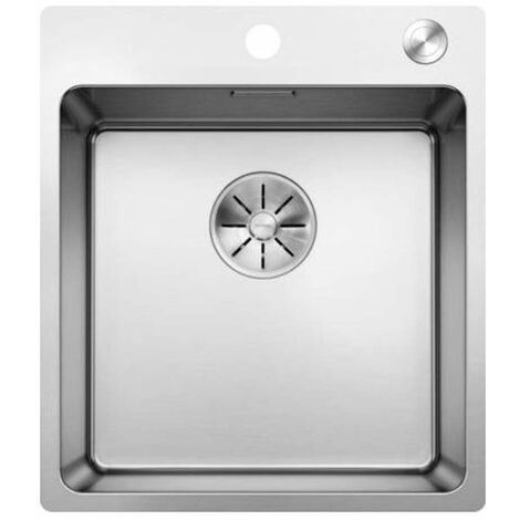 Blanco Andano 400 - Lavello, 50x44 cm, con comando eccentrico dello scarico PushControl, acciaio inox 525244