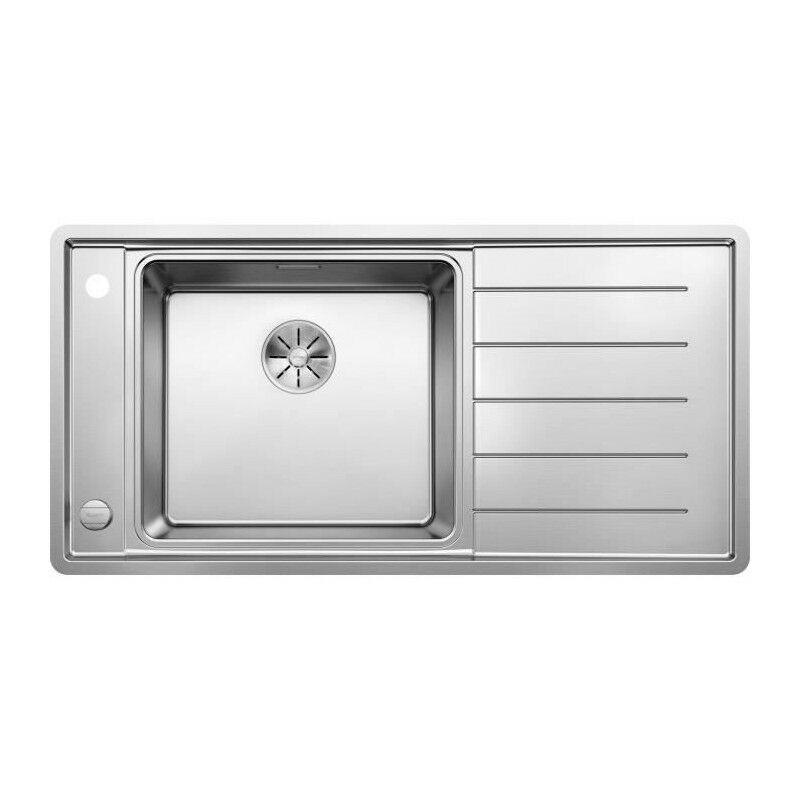 BLANCO Andano XL6S-IF - evier - Inox satine - 1 cuve - egouttoir a droite - vidage auto - siphon inclus - cuvette Inox
