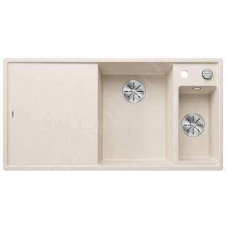 Blanco Axia III 6 - Évier en silgranit 1000x510 mm, avec commande de vidage et accessoires, InFino, blanc doux 527045
