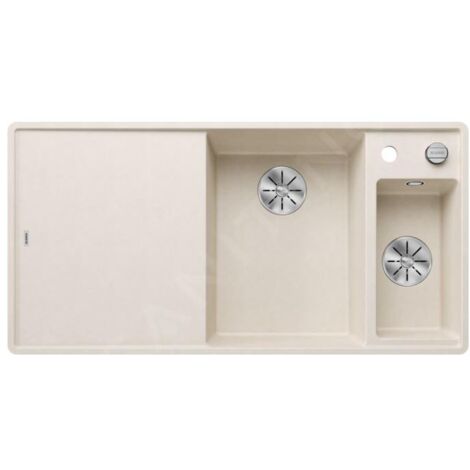 Blanco Axia III 6 - Évier en silgranit, 990x500 mm, avec commande de vidage et accessoires, InFino, blanc doux 527049