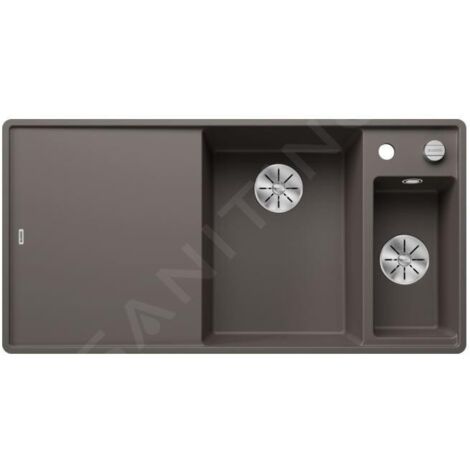 Blanco Axia III 6 - Évier en silgranit, 990x500 mm, avec commande de vidage et accessoires, InFino, gris 527233