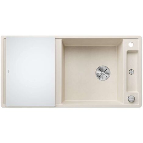 Blanco Axia III XL 6 - Lavello in silgranit, 100x51 cm, con comando remoto dello scarico e accessori, InFino, bianco fine 527051