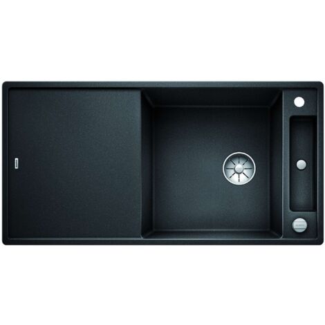 Blanco Axia III XL 6 - Silgranitspüle, 100x51 cm, mit Ablaufsystembedienung und Zubehör, Schwarz 525857