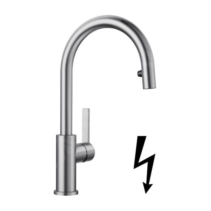 Blanco - Candor s - Mitigeur d'évier avec douchette extractible, inox brossé 525125