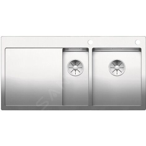 Blanco Claron 6 - Évier 1000x510 mm avec commande excentrique PushControl et égouttoir, inox 521645