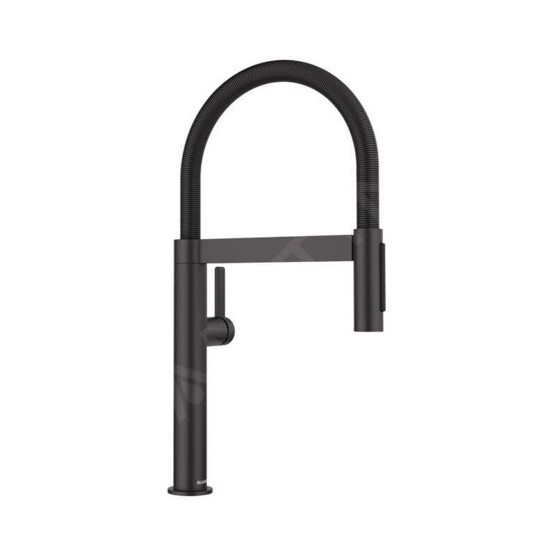 Blanco - Culina s - Mitigeur d'évier avec bras flexible et douchette, noir mat 527468