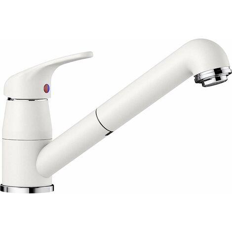 Blanco Daras S - Robinetterie d’évier avec douchette extractible, blanc 517735