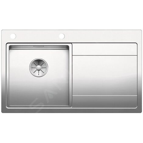Blanco Divon II - Évier, 86x51 cm,avec égouttoir et commande excentrique , inox 521657