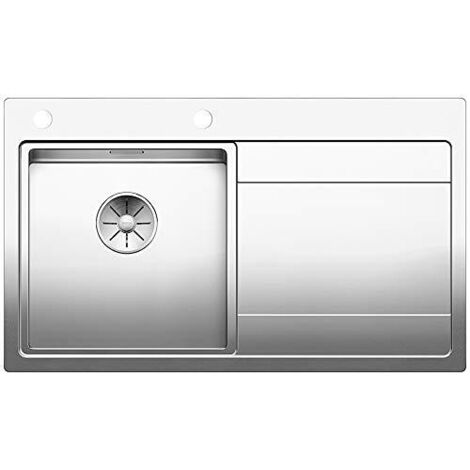 Blanco Divon II - Lavello, 86x51 cm, con gocciolatoio a comando eccentrico dello scarico, acciaio inox 521657