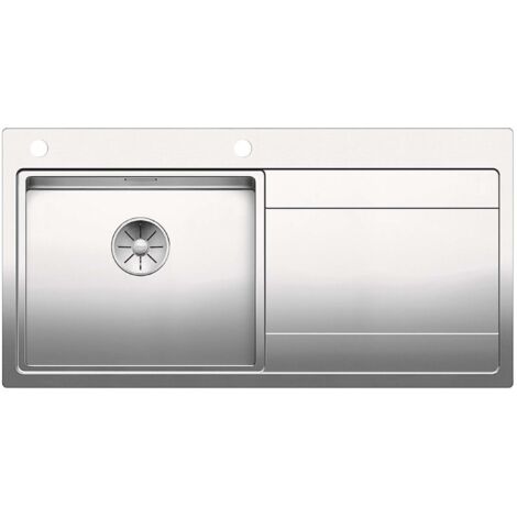 Blanco Divon II - Spülbecken, 100x51 cm, mit Abtropffläche und Exzenterbedienung, Edelstahl 521659