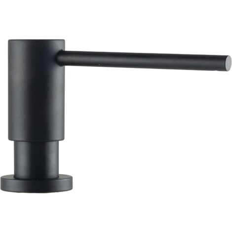 Blanco Einbau Spülmittelspender 500ml - Pumpspender Befüllung von oben, Bohrlochdurchmesser ø 35mm, Metall schwarz matt