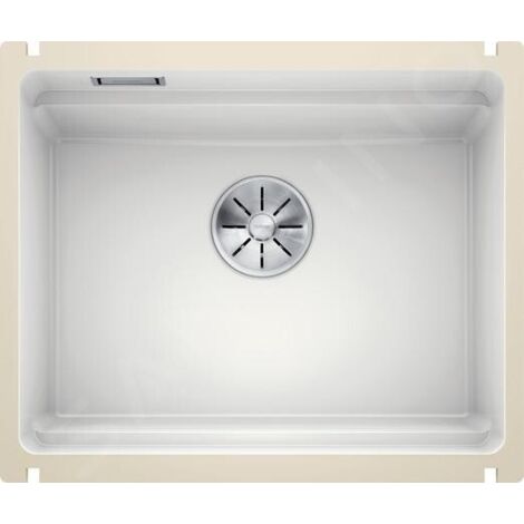 Blanco Etagon 500 - Évier en céramique, 540x456 mm, avec rails, blanc brillant 525149