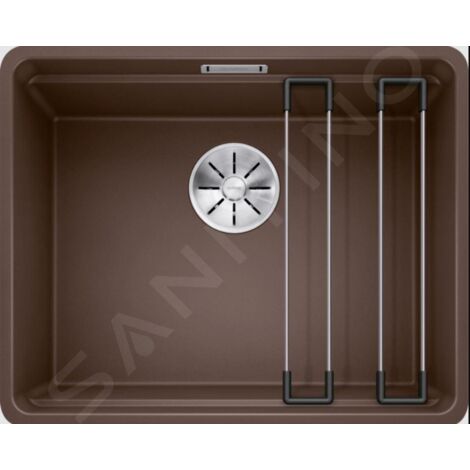 Blanco Etagon 500 - Évier en silgranit, 527x427 mm, avec rails, café 526348