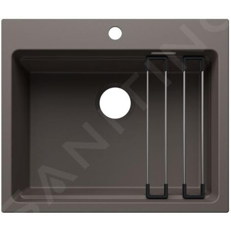 Blanco Etagon 6 - Évier en silgranit 60x51 mm, avec accessoires, gris volcan 527747