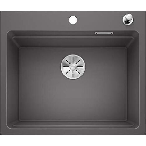 Blanco Etagon 6 - Lavello in silgranit, 60x51 cm, con guide scorrevoli, grigio roccia 524540
