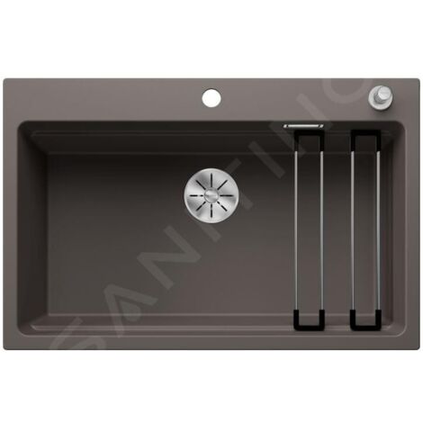 Blanco Etagon 8 - Évier en silgranit, 780x510 mm, avec commande de vidage et accessoires, InFino, gris 527263