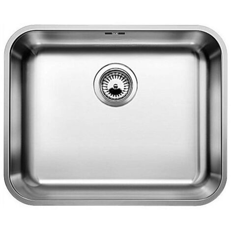 Blanco – Évier 1 bac inox brossé 53x43 cm – Montage sous plan de travail – Profondeur 175 mm – Compatible broyeur – 518205