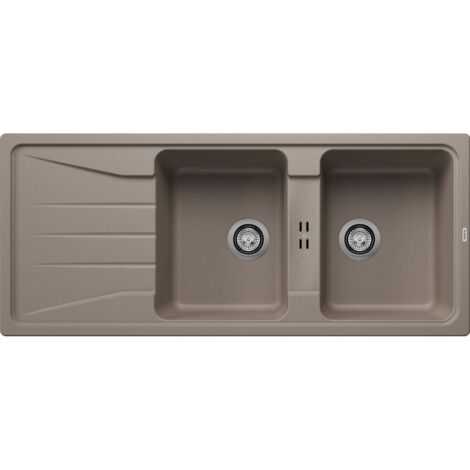 Blanco – Évier 2 bacs Silgranit TARTUFO – Design moderne – Cuves identiques 330 x 420 mm – Résistant aux rayures et aux chocs – Garantie 10 ans