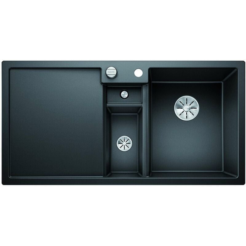 Blanco - Collectis 6 - Évier en silgranit 100x51 cm, avec commande de vidage et accessoires, noir 525866