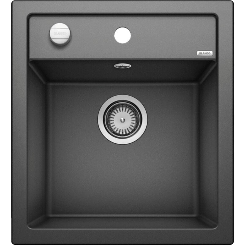 Sink dalago 45 PuraDur in Silgranit with automatic drain 46.5x51cm, Anthracite (517156) - Blanco