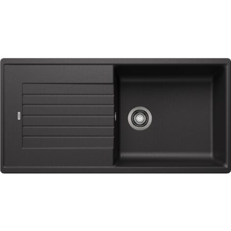 Blanco – Évier de cuisine Zia XL 6S Silgranit – Longueur 1000 mm x Largeur 480 mm x Hauteur 190 mm – Cuve unique 490 x 450 mm – Finition anthracite
