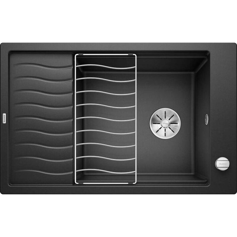 Elon xl 6 - Évier en silgranit, 78x50 cm, avec commande de vidage et avec des accessoires, anthracite 524834 - Blanco