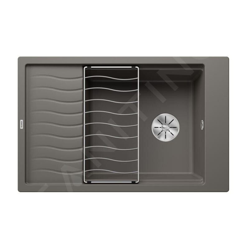 Blanco - Elon xl 6 - Évier en silgranit 780x500 mm, avec accessoires, InFino, gris 527252