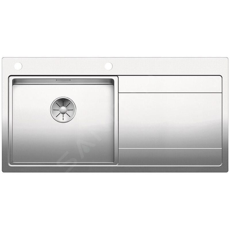 Blanco Divon II - Évier, 100x51 cm,avec égouttoir et commande excentrique , inox 521659