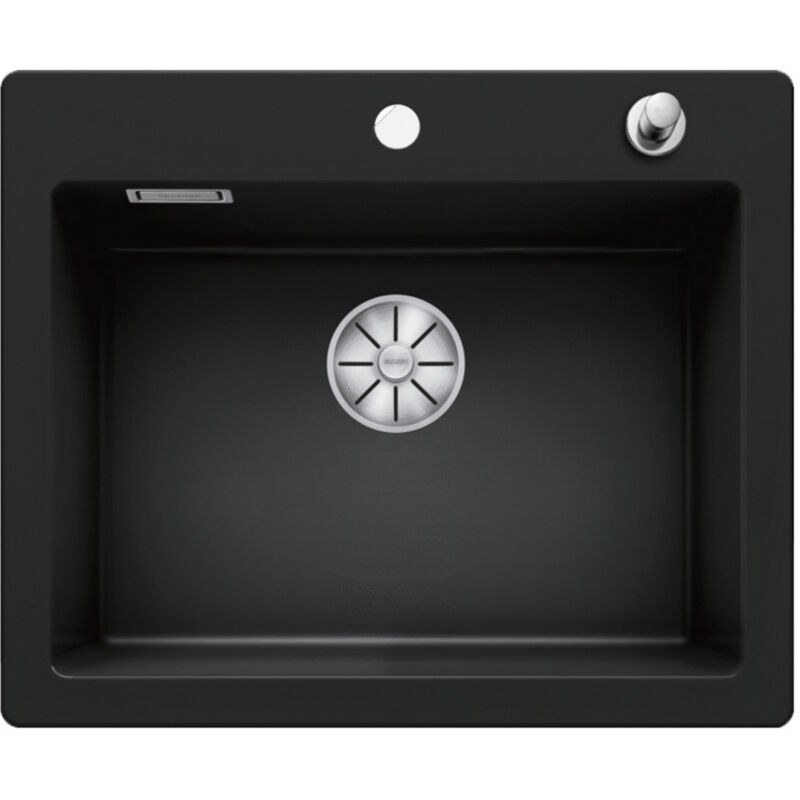 Blanco - Palona 6 - Évier en céramique, 615x510 mm, avec commande de vidage, noir 524738