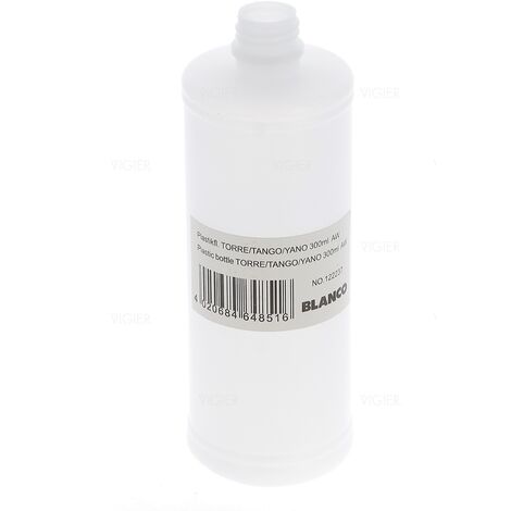 Blanco – Flacon distributeur de savon liquide 300ml 122237 – Plastique – Finition acier inoxydable – Installation Ø 35mm