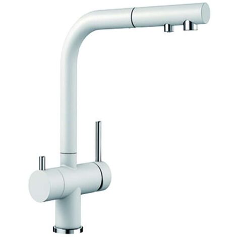 Blanco Fontas S II - Küchenarmatur mit ausziehbarer Brause und Filterfunktion, Weiß 525204