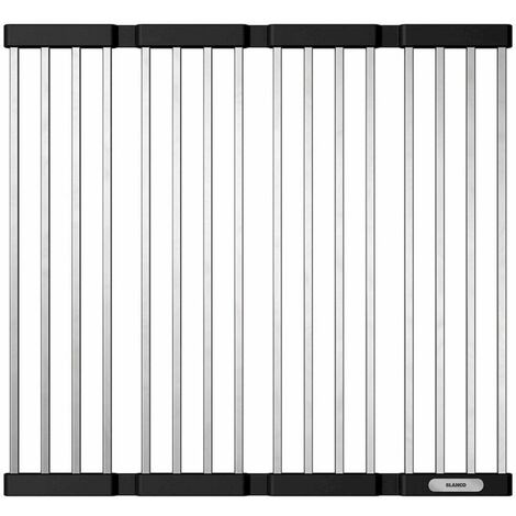 Panier égouttoir d'évier pliable en inox 460 x 425 mm – Rangement facile – Compatible éviers Blanco – 238482