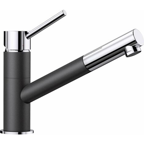 LES TENDANCES Blanco Kano S - Küchenarmatur mit ausziehbarer Brause und Filterfunktion, Anthrazit/Chrom 525038
